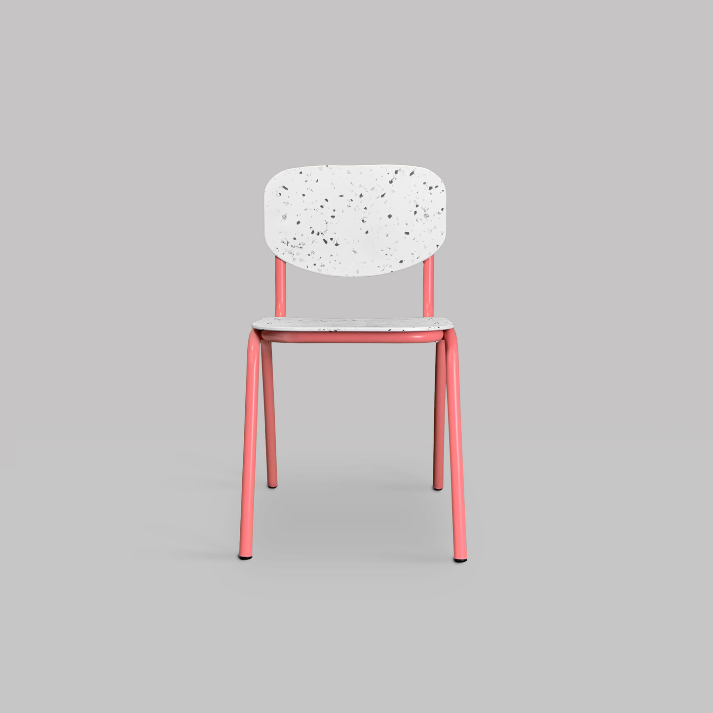 ADAGIO- LA CHAISE UPCYCLEE ROSEE Assise et dossier moucheté MINERAL