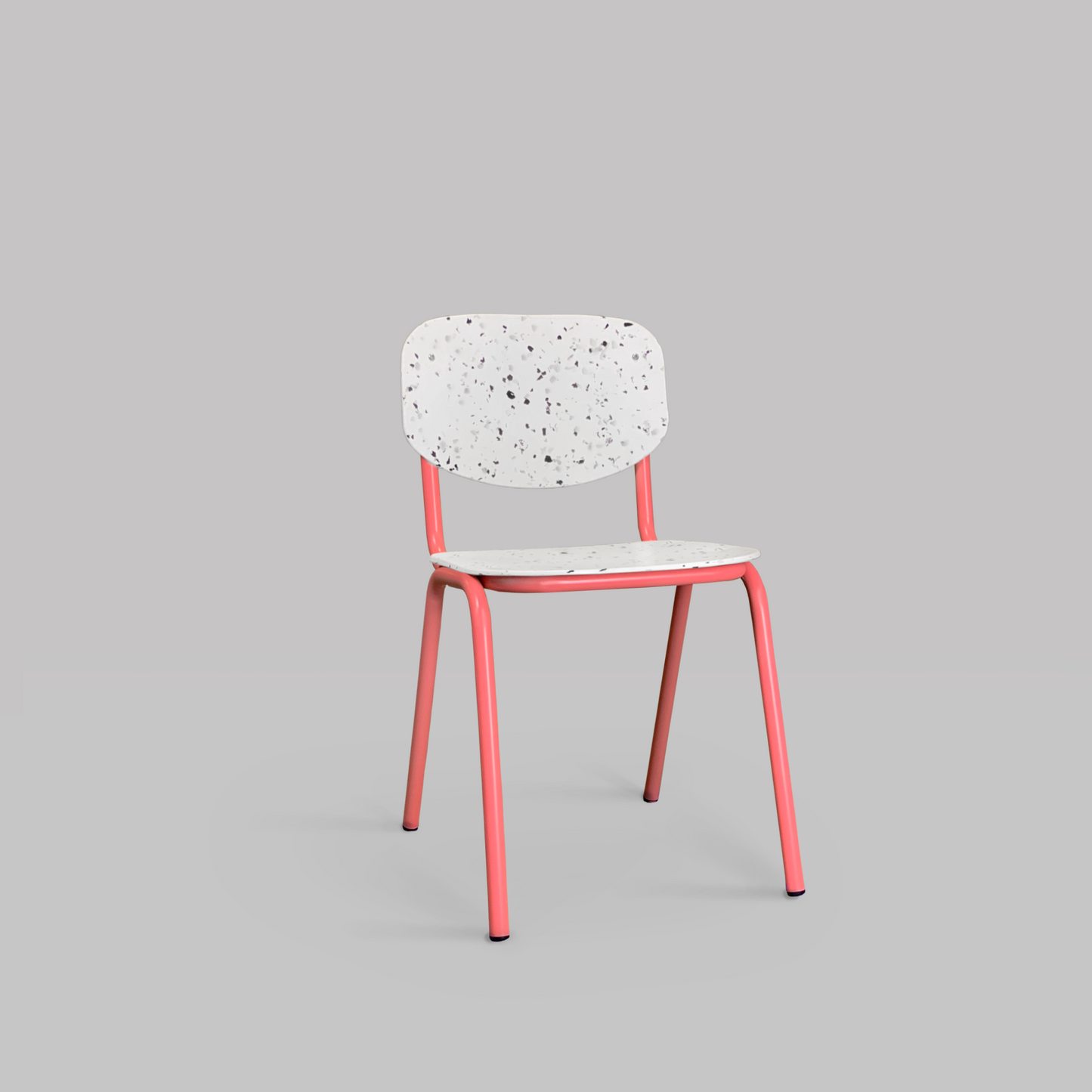ADAGIO- LA CHAISE UPCYCLEE ROSEE Assise et dossier moucheté MINERAL