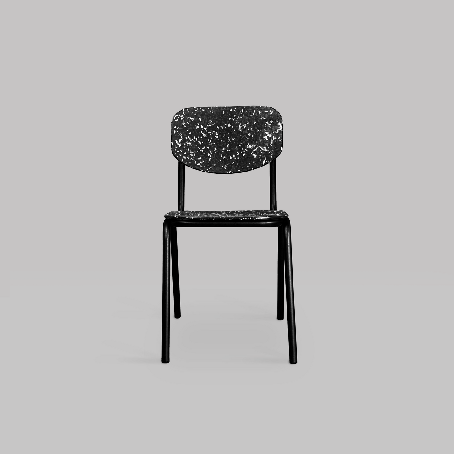 ADAGIO- LA CHAISE UPCYCLEE NOIRE - Assise et dossier NOIR