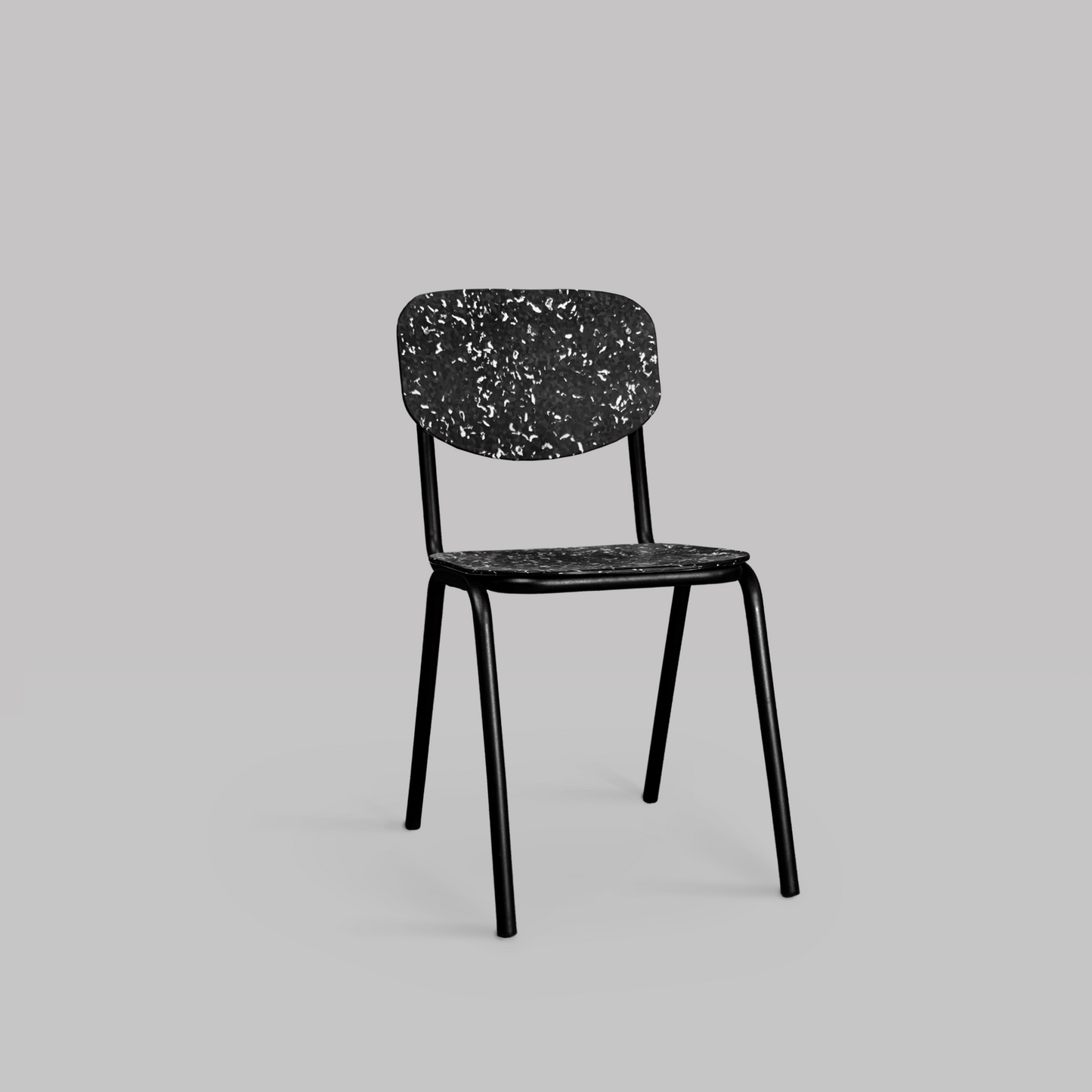 ADAGIO- LA CHAISE UPCYCLEE NOIRE - Assise et dossier NOIR