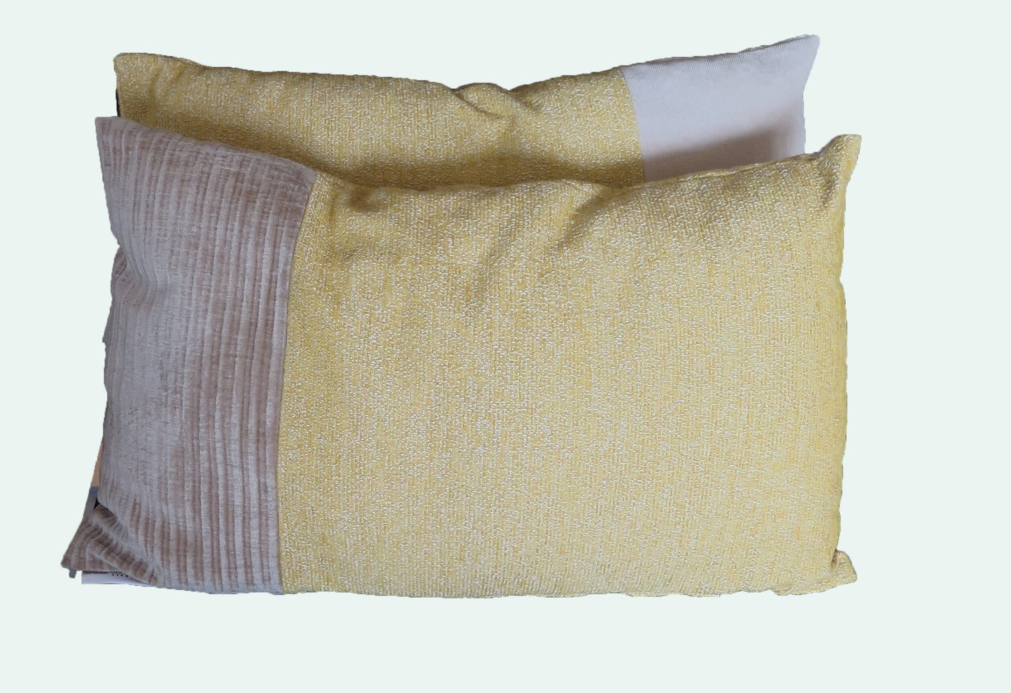 dualita jaune et beige cotelé