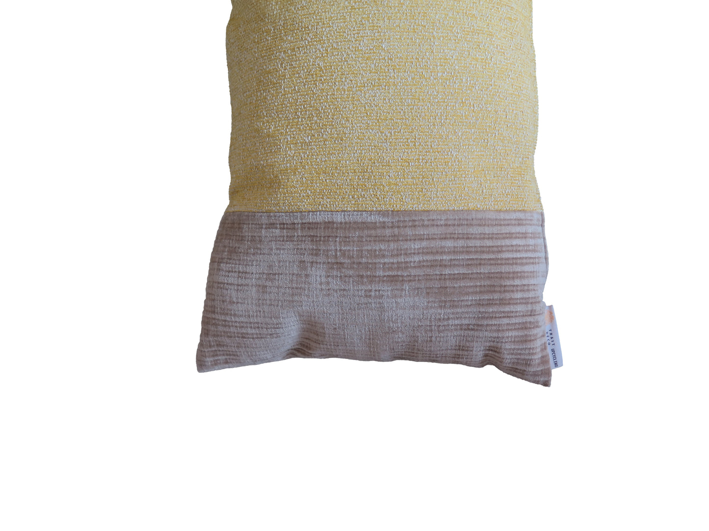 dualita jaune et beige cotelé