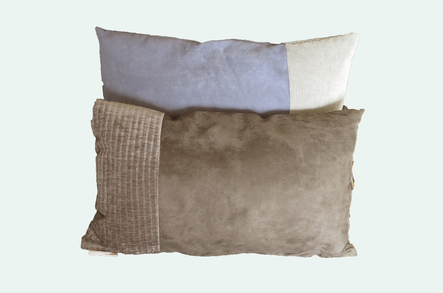 dualita gris velour et beige lin