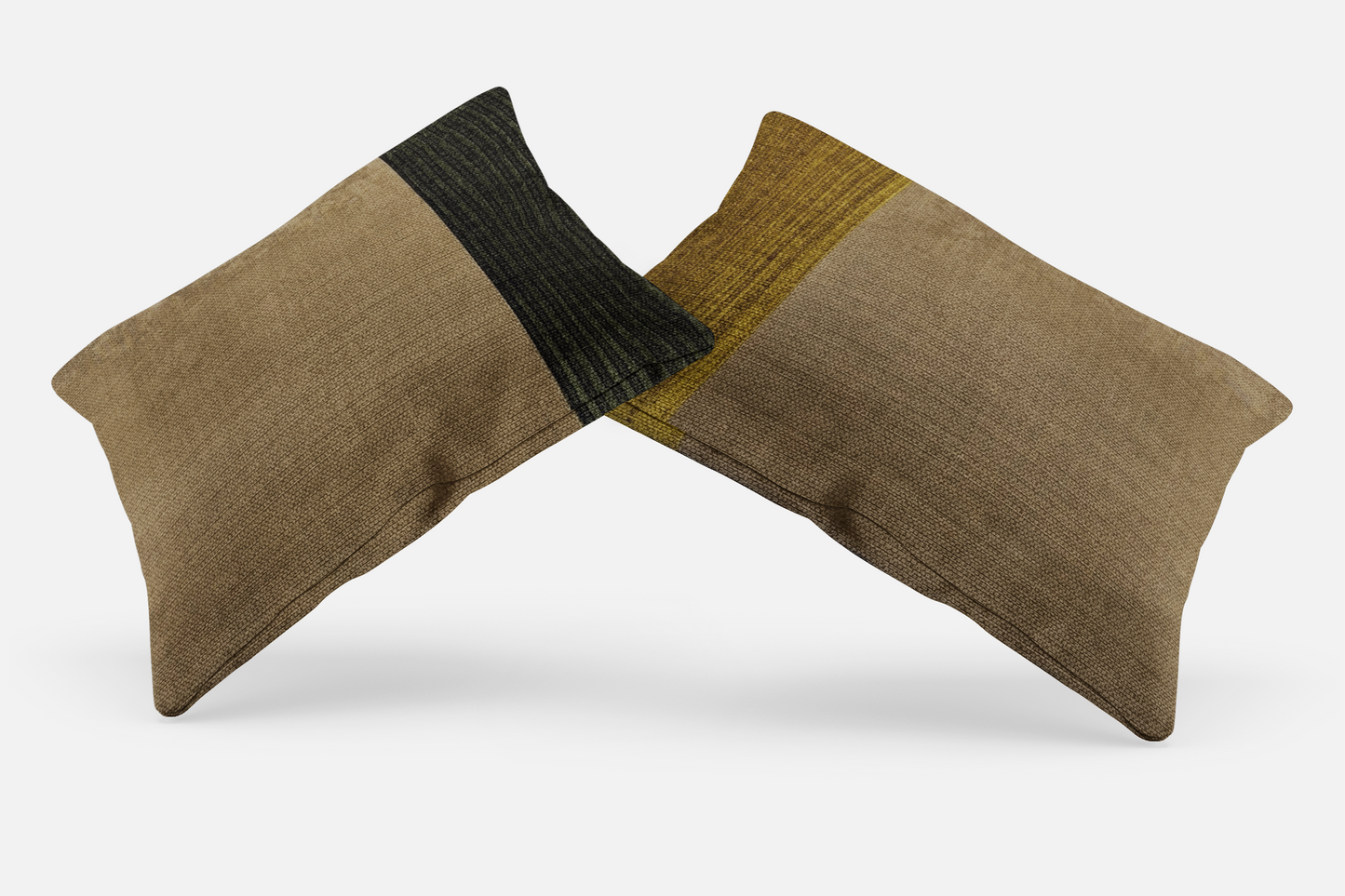 dualita velour brun et velour jaune cotelé