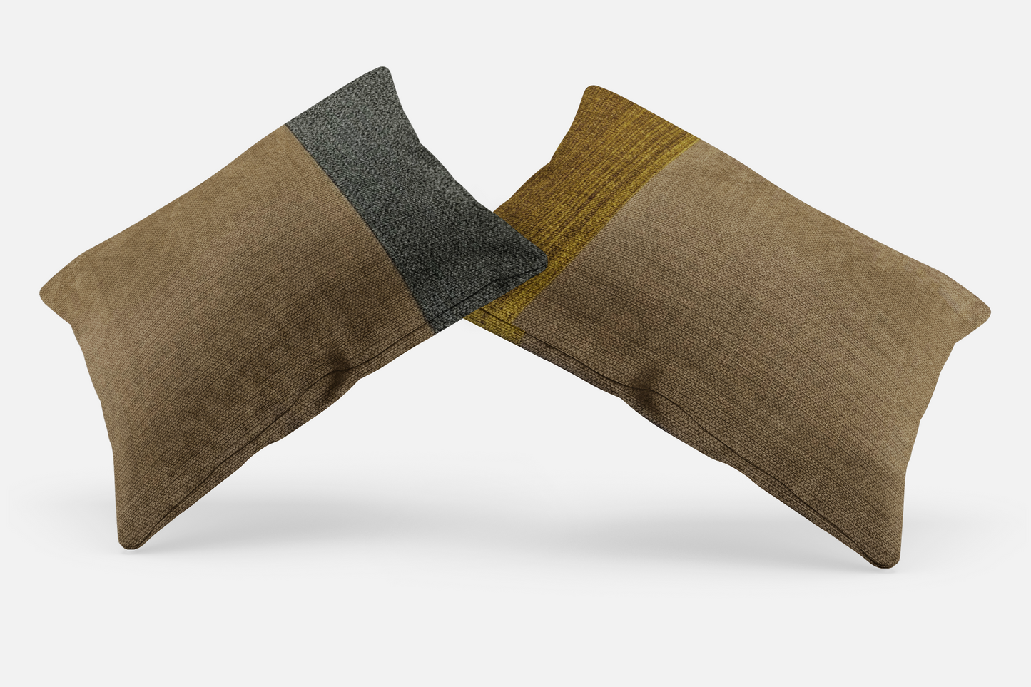 dualita velour brun et gris chiné