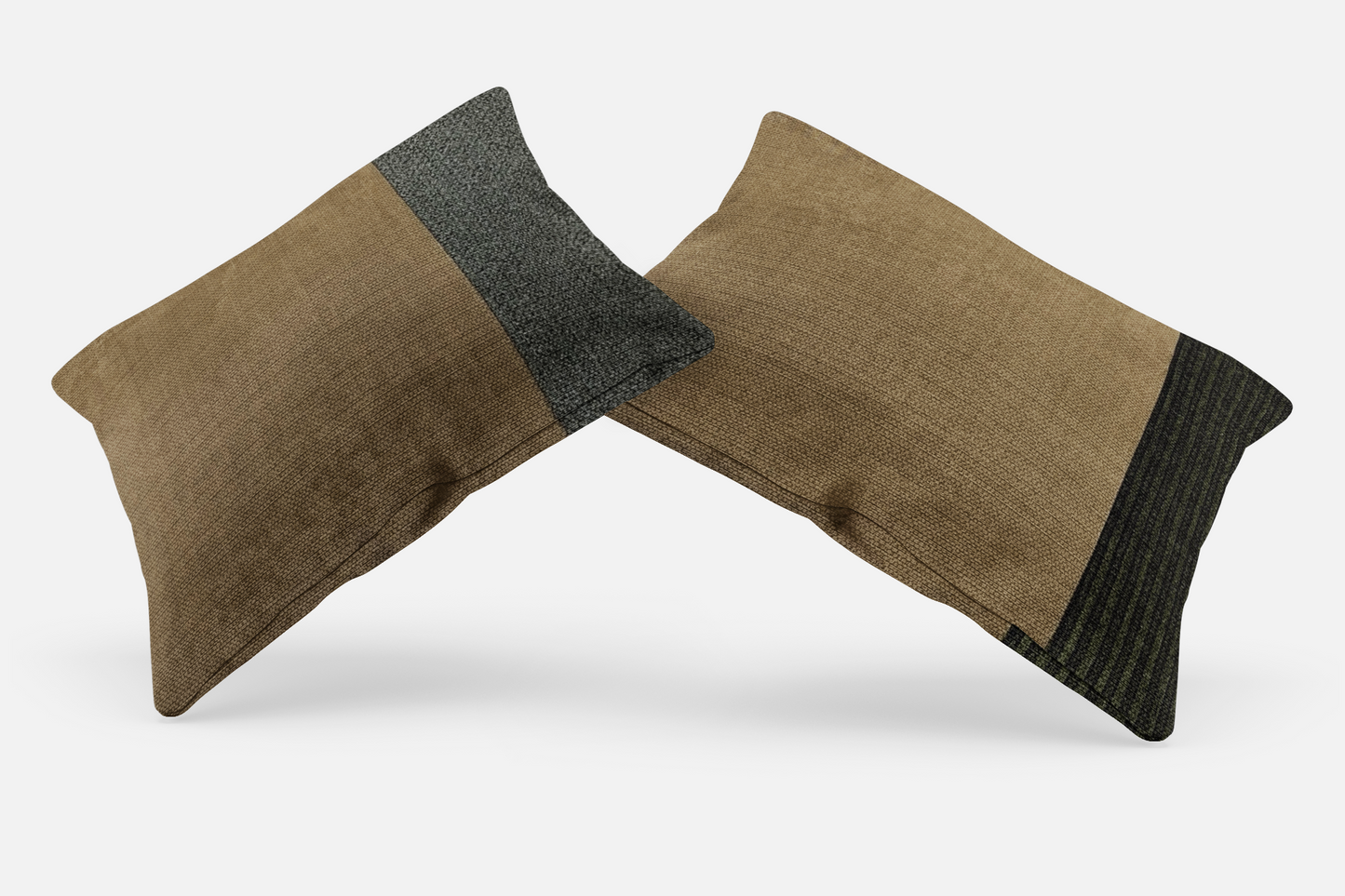 dualita velour brun et gris chiné