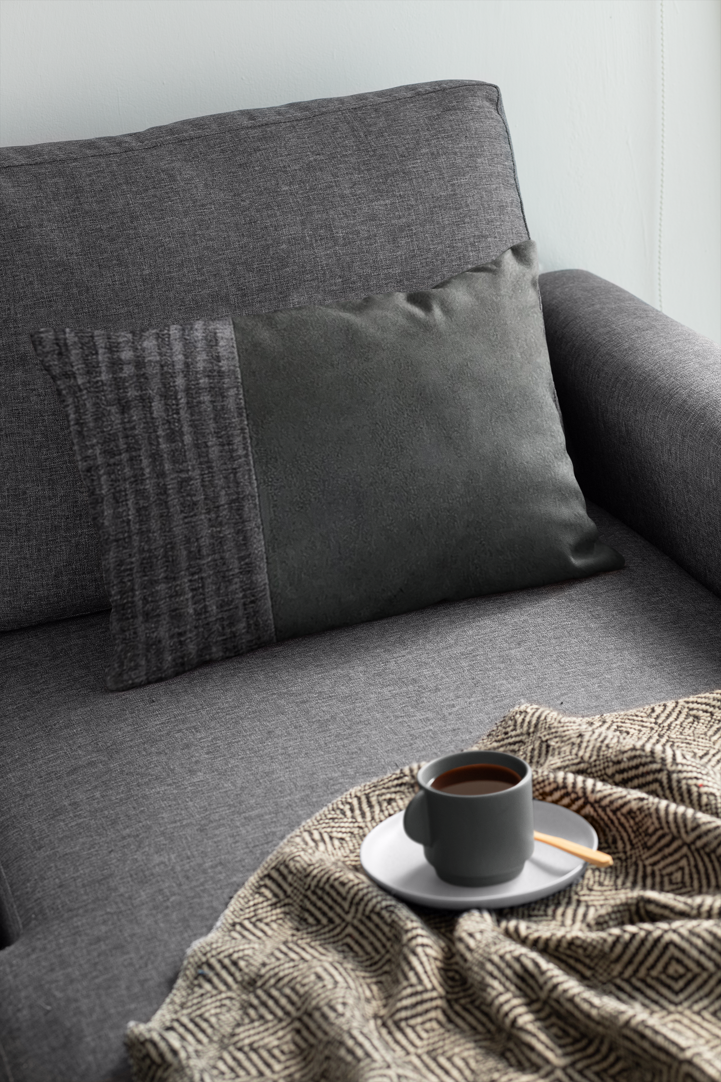 dualita velvet gray and linen beige