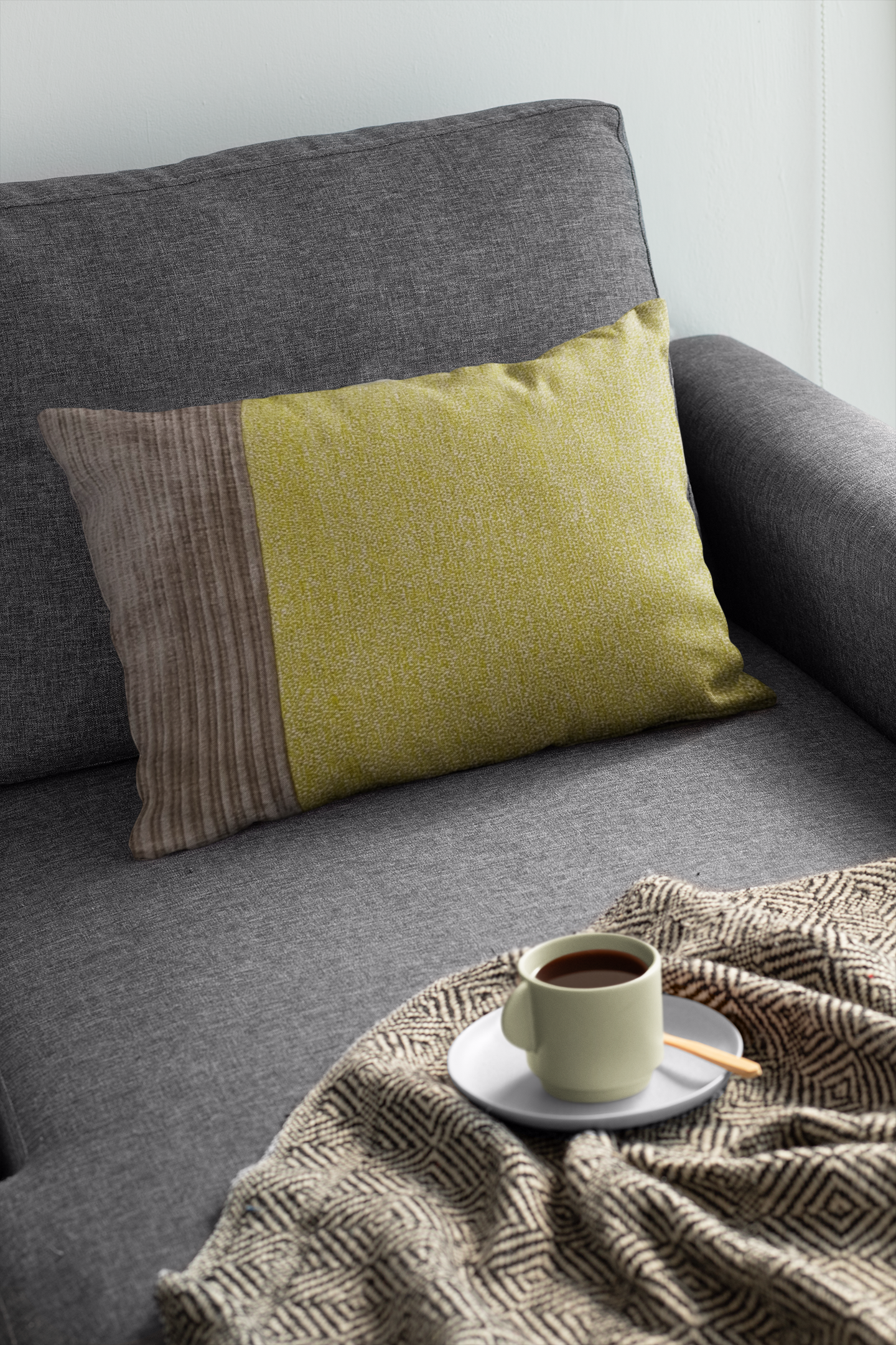 dualita jaune velour beige cotelé