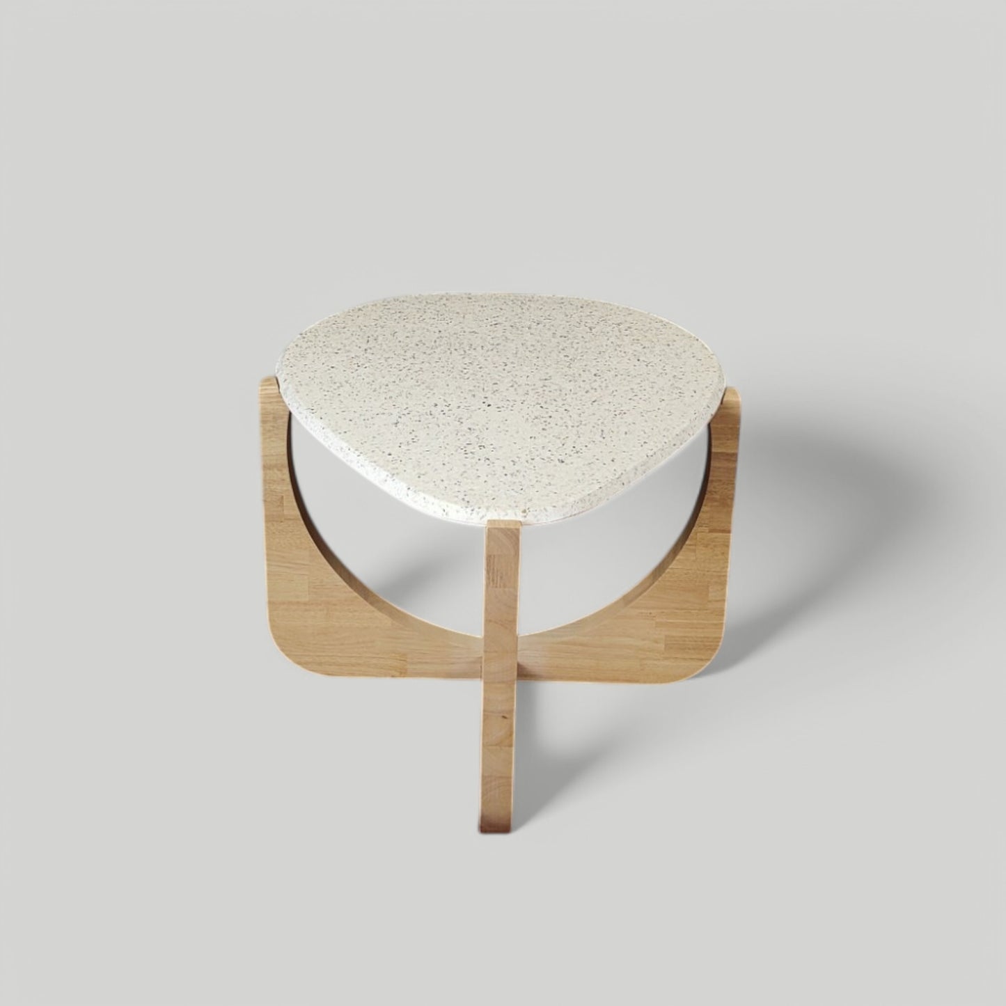 YABBY - TABLE D'APPOINT OU DE SALON - COLLECTION COQUILLAGE- blanc et Bois