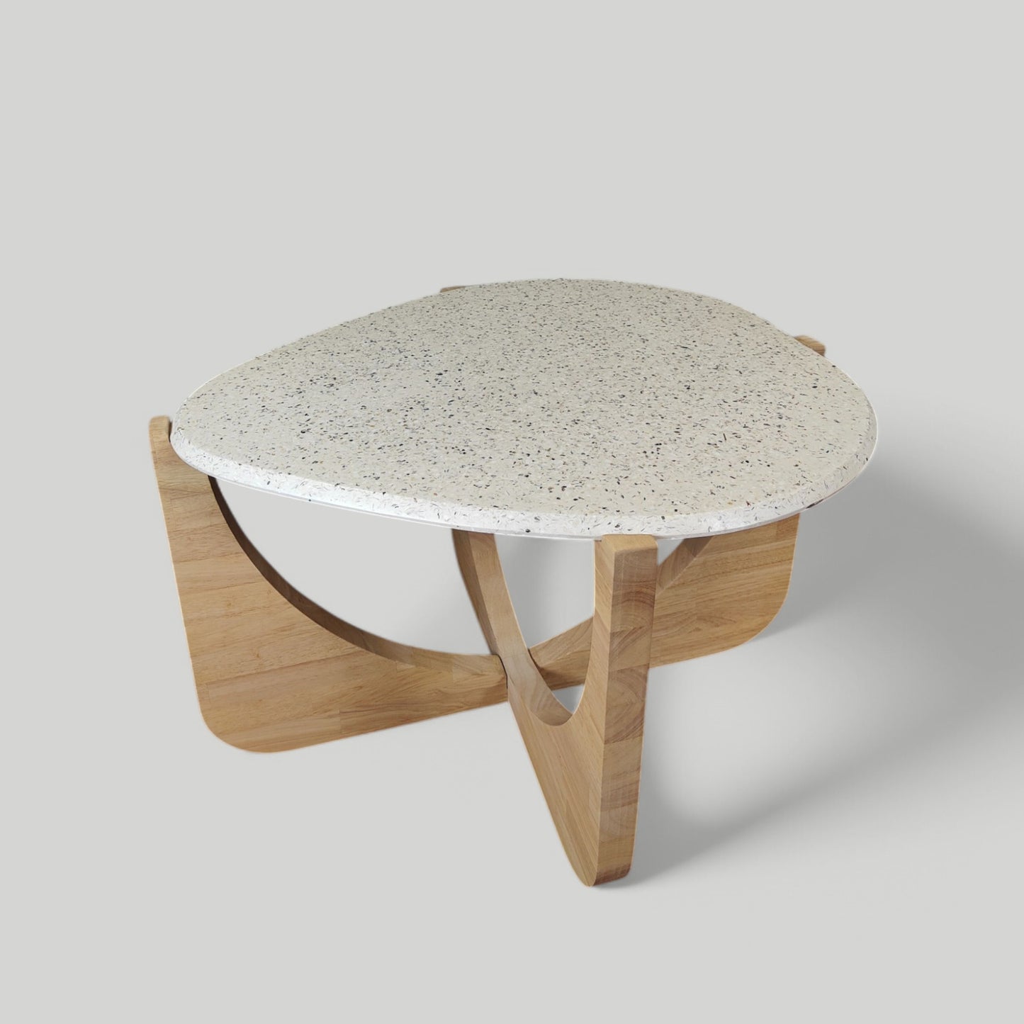 YABBY - TABLE D'APPOINT OU DE SALON - COLLECTION COQUILLAGE- blanc et Bois