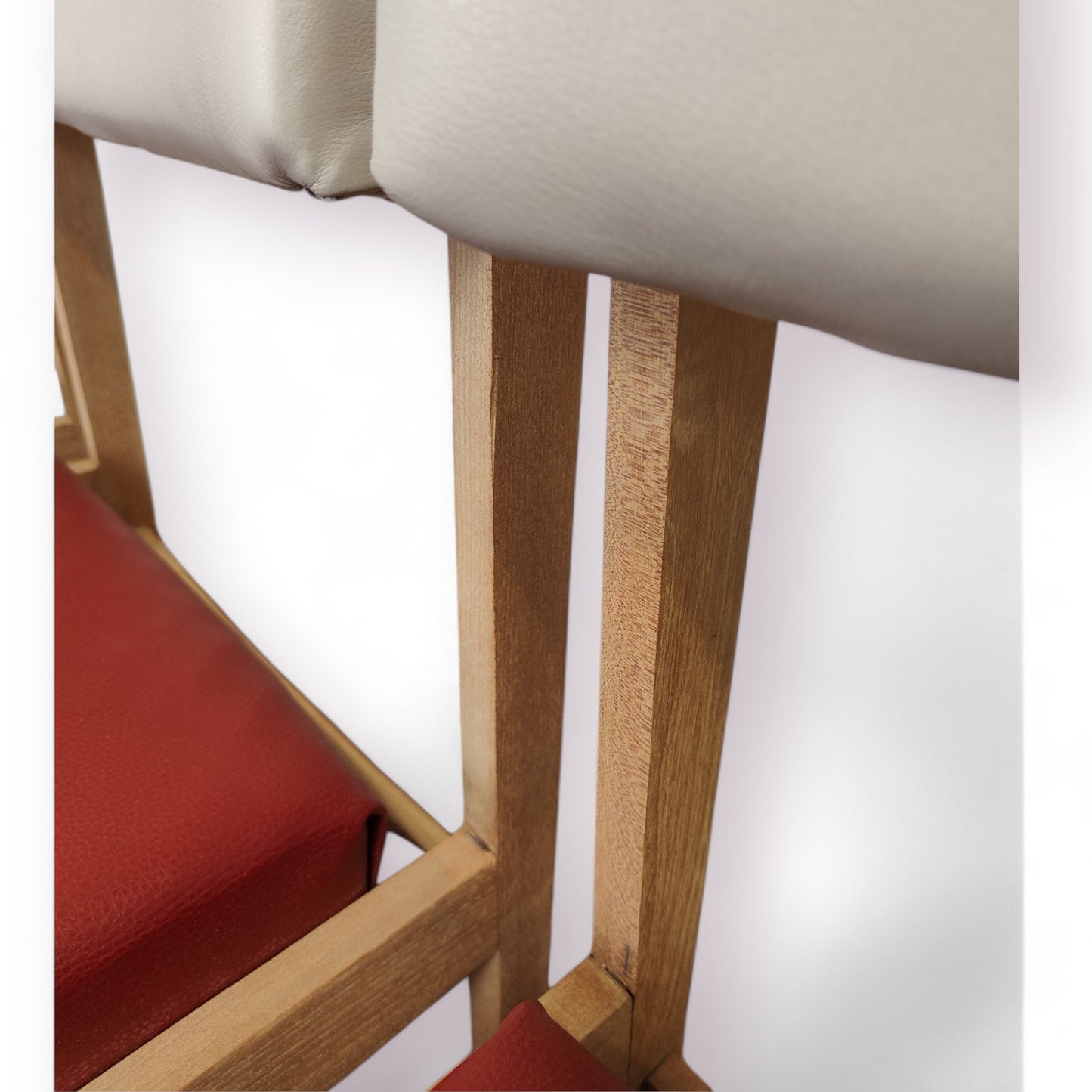 YOURI - TRIO DE CHAISES VINTAGES CUIR