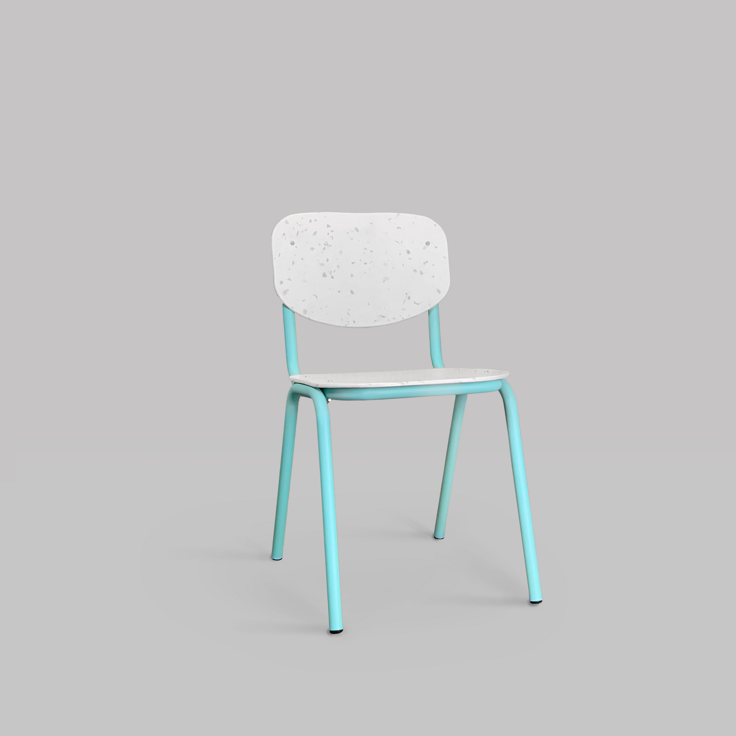 ADAGIO - THE VINTAGE BLUE UPCYCLED CHAIR - WHITE seat and back