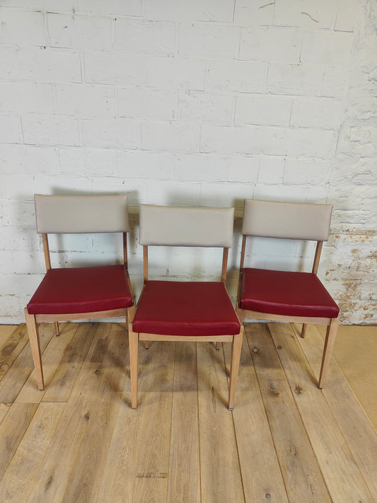 YOURI - TRIO OF VINTAGE LEATHER CHAIRS