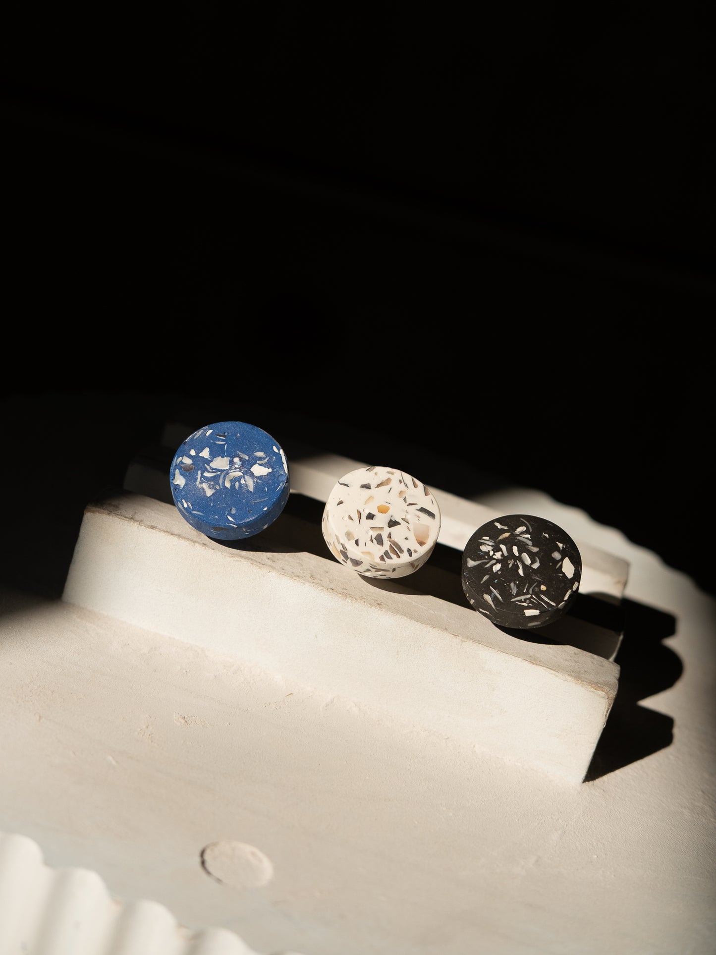 Bouton de meuble Loar blanc