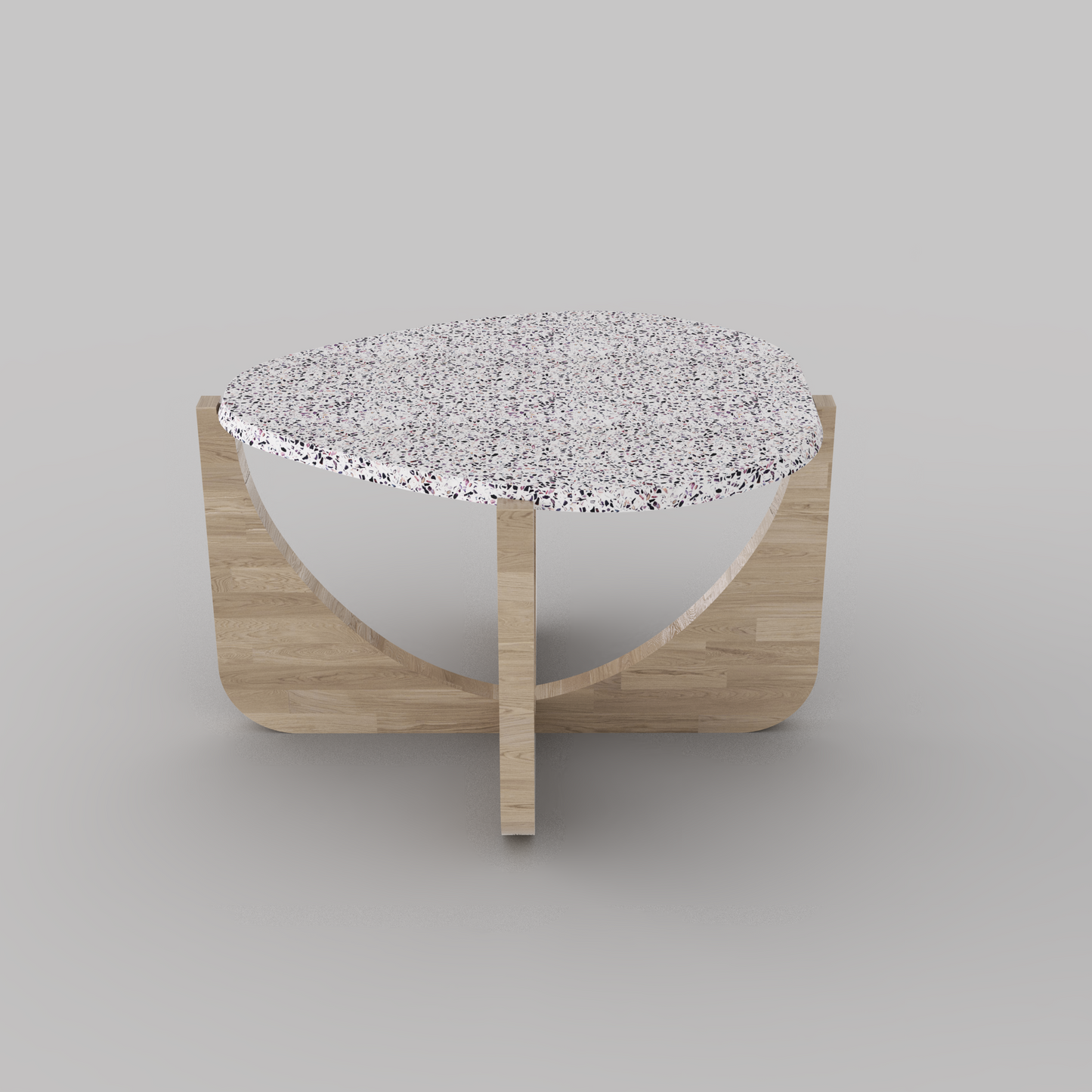 YABBY - TABLE D'APPOINT OU DE SALON -  COLLECTION COQUILLAGE- blanc et Bois