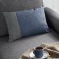 Dualita velour cotelé gris et velour bleu