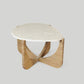 YABBY - SIDE OR LIVING ROOM TABLE - COQUILLAGE COLLECTION - white and wood